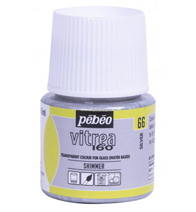 113066 - Pebeo - Silver - Pebeo Vitrea 160-Shimmer