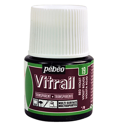 050-019 - Pebeo - Transparent Red Violet - Vitrail transparent 45ml
