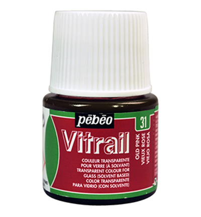 050-031 - Pebeo - Transparent Old Pink - Vitrail transparent 45ml