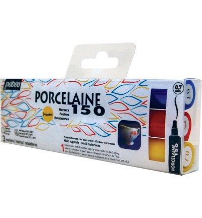 020-240 - Kippers - Fine Markers set, Primary Colours - Porcelaine 150 Feutre Sets