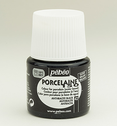 024-042 - Pebeo - Anthracite - Porcelaine 150 Glossy