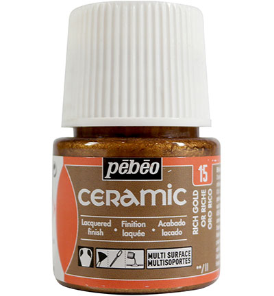 025-015 - Pebeo - Ceramic Rich Gold/Or riche - Peinture Ceramic 025-015 - Pebeo - Ceramic Rich Gold/Or riche - Peinture Ceramic