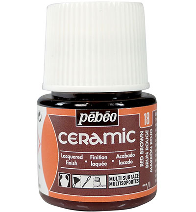 025-018 - Pebeo - Ceramic Red Brown/Brun Rouge - Peinture Ceramic 025-018 - Pebeo - Ceramic Red Brown/Brun Rouge - Peinture Ceramic