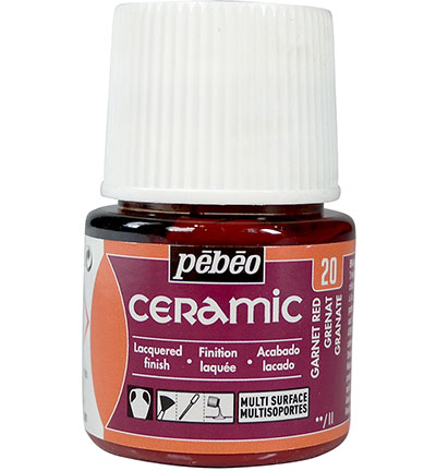 025-020 - Pebeo - Ceramic Garnet/Grenat - Peinture Ceramic 025-020 - Pebeo - Ceramic Garnet/Grenat - Peinture Ceramic