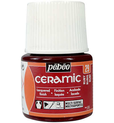025-029 - Pebeo - Ceramic Ruby/Rubis - Peinture Ceramic
