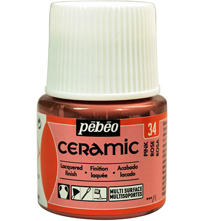 025-034 - Pebeo - Ceramic Pink/Rose - Peinture Ceramic 025-034 - Pebeo - Ceramic Pink/Rose - Peinture Ceramic