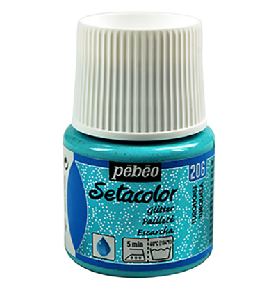 329-206 - Pebeo - Paillettes Turquoise - SetaColor Tissus clairs
