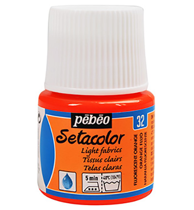 329-032 - Pebeo - Orange Fluo - Setacolor tissus clairs