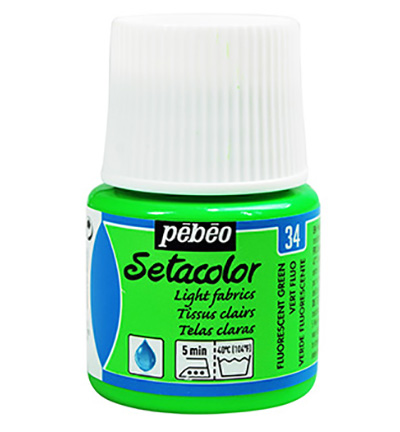 329-034 - Pebeo - Vert Fluo - Setacolor tissus clairs