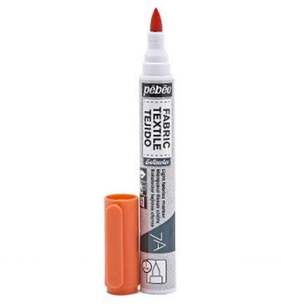 803-403 - Pebeo - Orange - Marqueurs 7A tissus clairs
