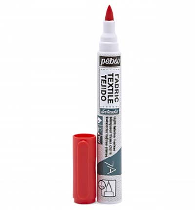 803-404 - Pebeo - Rouge - Marqueurs 7A tissus clairs
