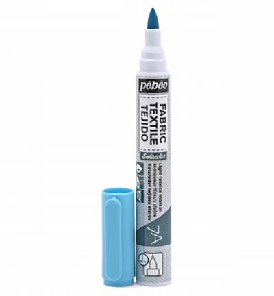 803-475 - Pebeo - Bleu fluo - Marqueurs 7A tissus clairs