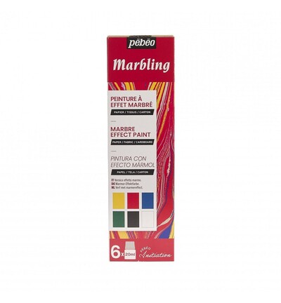 756-495 - Pebeo - Marbling initiation set 6x20ml - Marbling
