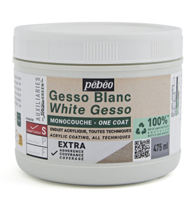 818615 - Pebeo - One Coat White Gesso, 475ml - 