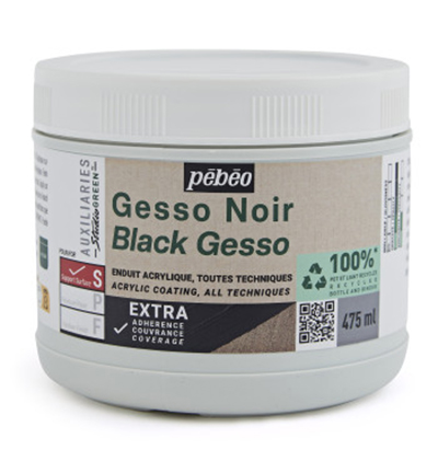 818625 - Pebeo - Black Gesso, 475ml - 