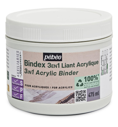 818635 - Pebeo - Bindex 3 In 1 Acrylic Binder, 475ml - 