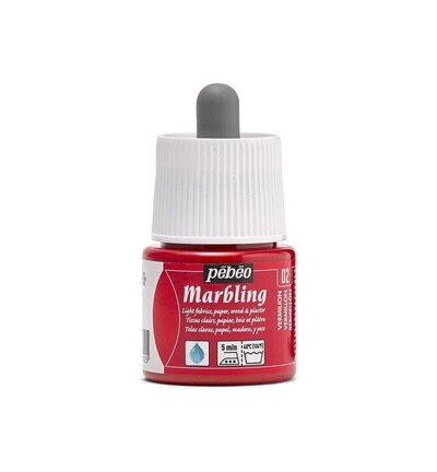 130-002 - Pebeo - Marbling 45ml, Vermilion - Marbling