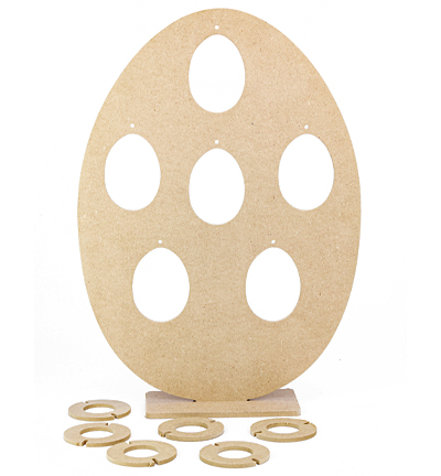 461.227.000 - Pronty - MDF casier a oeufs, ovale - Pâques, printemps