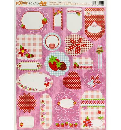 474.003.006 onverpak - Pronty - Etiquettes à détacher, Carton, Fraises - Etiquettes & expressions 474.003.006 onverpak - Pronty - Etiquettes à détacher, Carton, Fraises - Etiquettes & expressions