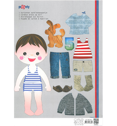 472.300.002 - Pronty - Formes à détacher, poupée à habiller garçon - 