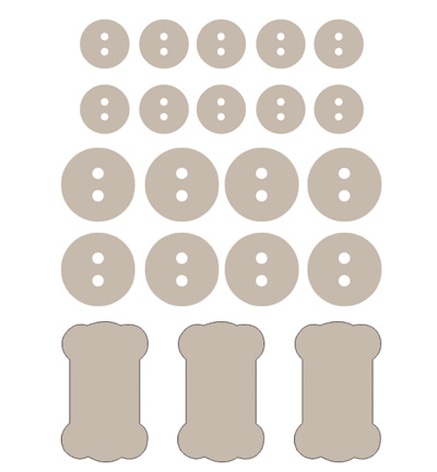 478.001.001 - Pronty - Carton gris boutons + bobines - Carton feutre biere 478.001.001 - Pronty - Carton gris boutons + bobines - Carton feutre biere
