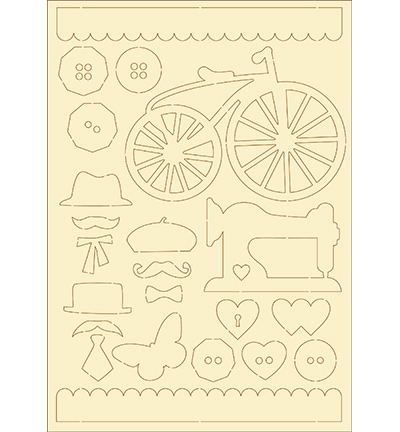 478.004.004 - Pronty - Bycicle vintage - Carton feutre biere 478.004.004 - Pronty - Bycicle vintage - Carton feutre biere