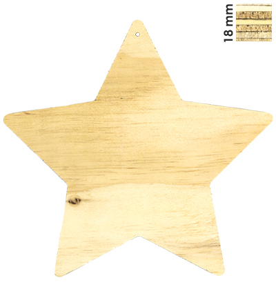 422.000.005 - Pronty - Deco Wood Star - Noël