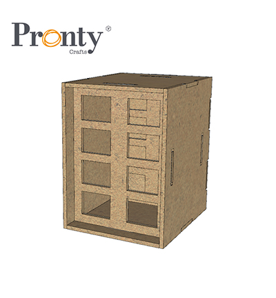 460.483.018 - Pronty - MDF Half Box Acrylic Pens Storage - Storage Boxes