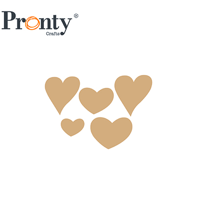460.483.054 - Pronty - MDF Hearts, set of 5 - 