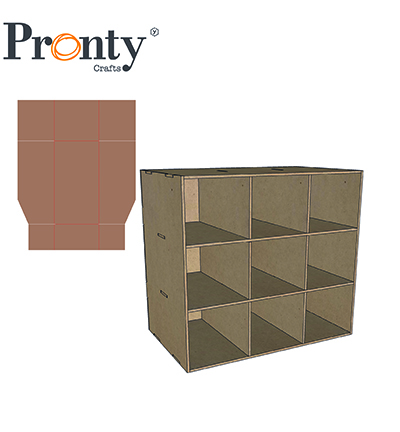 460.483.056 - Pronty - MDF Vintage desk drawer box with 9 drawers - 