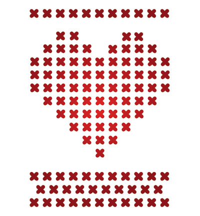 470.268.105 - Pronty - Heart Cross Stitch - Amour