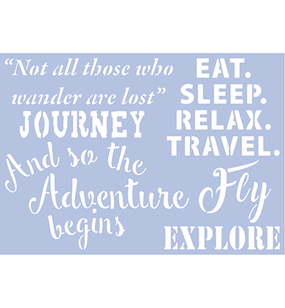 470.529.009 - Pronty - Travel Quotes 2 - Autres stencils 470.529.009 - Pronty - Travel Quotes 2 - Autres stencils