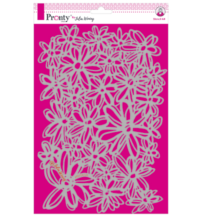 470.765.024 - Julia Woning - Stencil A4 Daisies - Fleurs