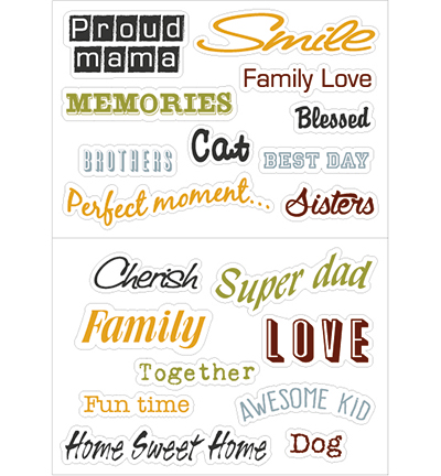 472.700.004 - Pronty - Scrap Texts Family Stories - Embellissements & citations 472.700.004 - Pronty - Scrap Texts Family Stories - Embellissements & citations
