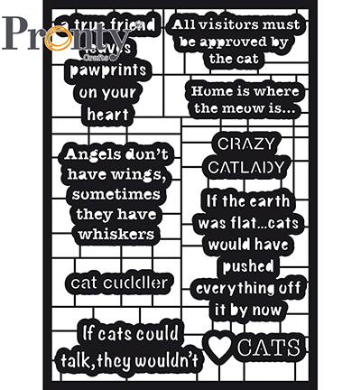 472.750.008 - Pronty - Purrrfect paper art quotes - Embellishment