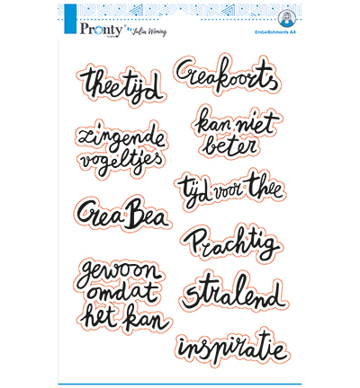 473.008.001 - Julia Woning - Teksten, paper die-cuts - Embellishment