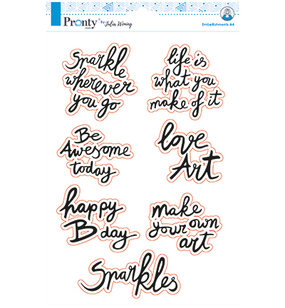 473.008.002 - Julia Woning - Phrases, paper die-cuts - Embellishment