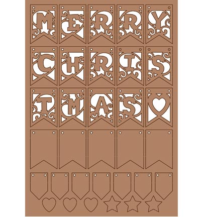 479.001.011 - Pronty - Flags Christmas - Kraft Liner