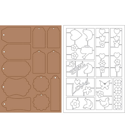 479.001.200 - Pronty - Paper Tags and Spring - Kraft Liner