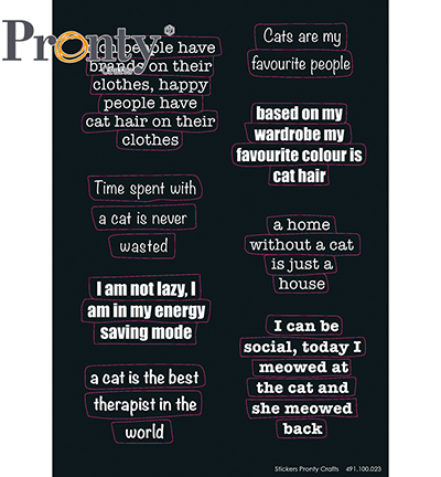 491.100.023 - Pronty - Stickers Purrrfect quotes - Autocollants