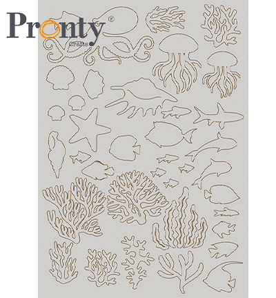 492.001.028.V - Pronty - Sea Objects - Grey Chipboard