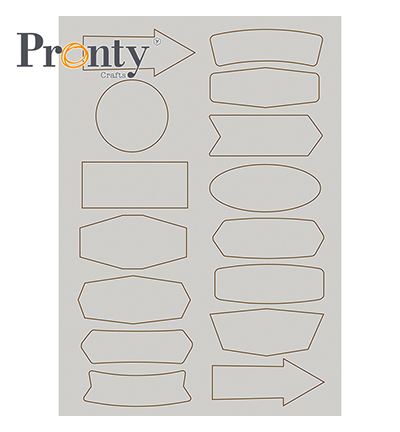 492.001.029 - Pronty - Chipboard labels - Grey Chipboard