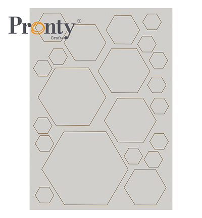 492.001.041.V - Pronty - Chipboard Hexagon - Grey Chipboard