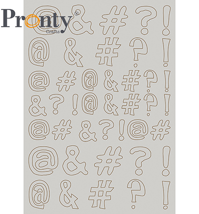 492.001.048.V - Pronty - Chipboard Diacritics - Grey Chipboard