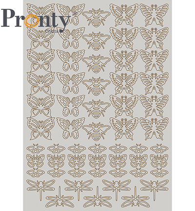 492.001.056 - Pronty - Chipboard Butterflies - Grey Chipboard