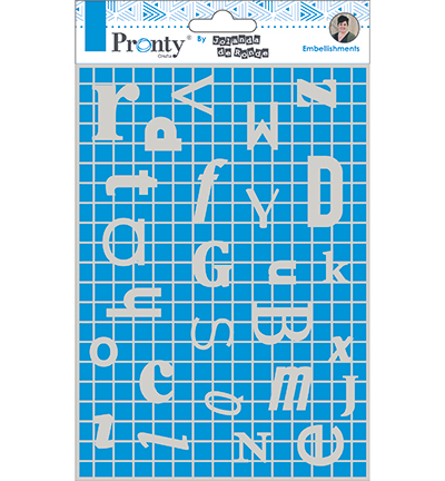 492.010.009 - Jolanda de Ronde - Chipboard Letters Frame - Grey Chipboard