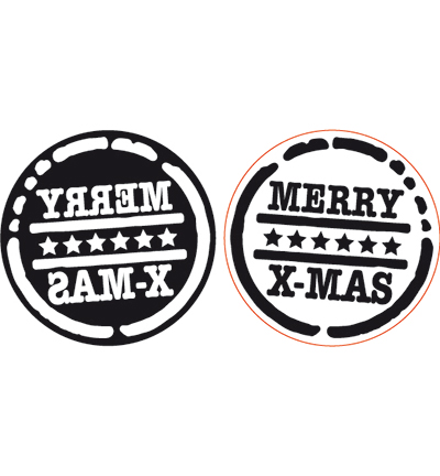 494.001.014 - Pronty - Foam stamps Merry X- mas - De noël