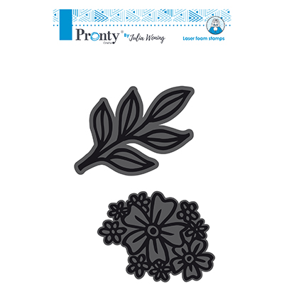 494.904.001 - Julia Woning - Foam stamps Flower+Twig - Fleurs