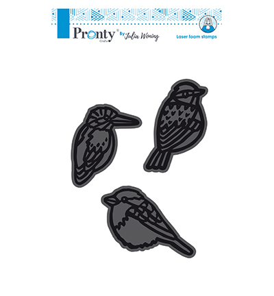 494.904.003 - Julia Woning - Foam stamps 3 Birds - Aniumaux