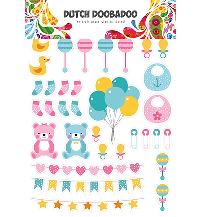 474.007.010 - Dutch DooBaDoo - DDBD Dutch Paper Art Baby elements - Chipboard & greyboard 474.007.010 - Dutch DooBaDoo - DDBD Dutch Paper Art Baby elements - Chipboard & greyboard